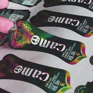 Pegatina láser de forma redonda, etiquetas de seguridad con holograma Original superpuesta, película holográfica con purpurina troquelada, etiqueta de código Visa Qr - Product Image 2