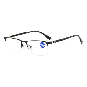 نظارات قراءة نصف إطار بالجملة عالية الجودة UV400 من المعدن الذهبي المقاوم للصدأ مع حماية من الضوء الأزرق لكبار السن للرجال والنساء - Product Image 4