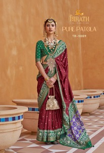 ส่าหรีผ้าไหมสำเร็จรูปสำหรับงานแต่งงานเสื้อผ้าสไตล์อินเดียและปากีสถานส่งตรงจากโรงงาน - Product Image 2