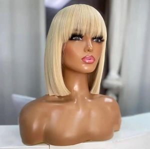 Pelucas <span class=keywords><strong>de</strong></span> Cabello Humano <span class=keywords><strong>de</strong></span> 8-14 Pulgadas, Cabello Virgen 613, Estilo Bob con Encaje Transparente, <span class=keywords><strong>Corte</strong></span> Recto, Pelucas Rubias con Frente <span class=keywords><strong>de</strong></span> Encaje para <span class=keywords><strong>Mujer</strong></span> - Product Image 2