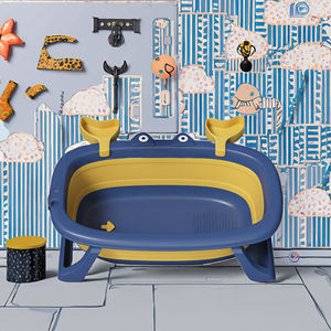 อ่างอาบน้ำเด็กแบบพับได้คุณภาพสูง PP+TPE ทรงตรงขนาดใหญ่ ใช้งานได้หลากหลาย 67x44x20 ซม. - Product Image 3