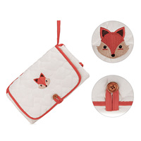 Tapis à langer pour bébé pliable, imperméable, en coton biologique, imprimé avec un motif hawaïen personnalisé, vente en gros