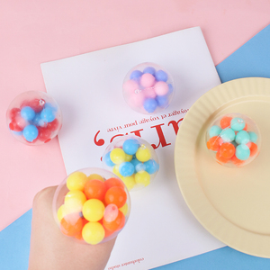 ของเล่นบีบคลายเครียดรูปทรงลูกบอล DNA สำหรับเด็กสมาธิสั้น ออทิสติก และเด็กที่มีความต้องการพิเศษ  ทำจากพลาสติก TPR บรรเทาความเครียด ลูกปัดหลากสี เหมาะสำหรับทุกเพศ - Product Image 3