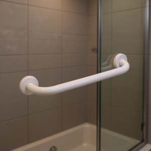 Barre d'appui de sécurité droite 30 cm blanche pour salle de bain - Product Image 3