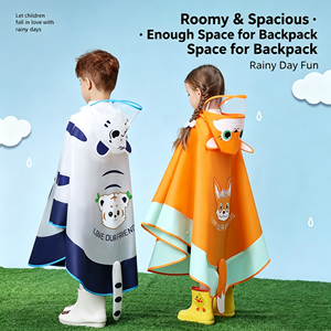 Ensemble poncho et bottes de pluie pour enfants, usage maternelle, unisexe pour garçons et filles de 6 ans, nouvelle tenue de pluie pour enfants - Product Image 4