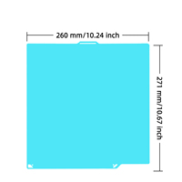 Glacier Cold Build Plate untuk Elegoo Centauri Carbon Heat Bed Viskositas Tinggi Pencetakan Dua Sisi 261mm*270mm Suku Cadang Printer 3D
