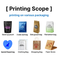 Bolsa de Café con Fondo Plano, Reciclable, Impresa Personalizada, de 250g/1kg, con Válvula y Cierre, Compostable, de Grado Alimenticio