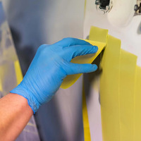 Pexmientas Application d'eau industrielle Petite pelle jaune Grattoir dur Grattoir à film plastique Épandeur de remplissage de corps en plastique