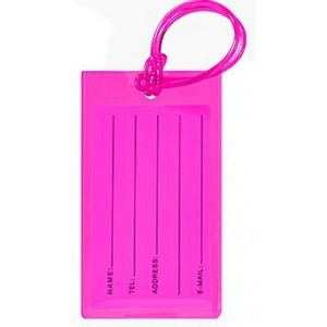 Étiquette de bagage simple anti-perte en PVC, cadeau promotionnel, porte-adresse, accessoire de voyage aérien, étiquette de bagage légère, porte-clés en plastique - Product Image 5