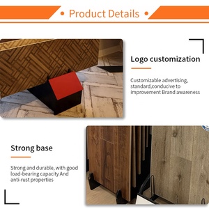 Estante de exhibición de madera multinivel escalonado con diseño moderno para suelo inclinado de madera dura - Product Image 3