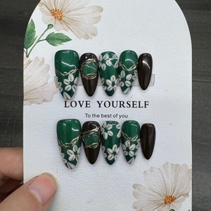 <span class=keywords><strong>Uñas</strong></span> Postizas 3D Estéreo de Dibujos Animados Kawaii, <span class=keywords><strong>Cortas</strong></span>, Cuadradas, Lindas, Desmontables, Reutilizables, Divertidas, Hechas a Mano, con Forma de Almendra para los Dedos - Product Image 6