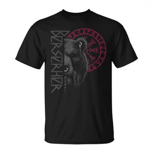 T-shirt Berserker Bear Warrior, mythologie nordique, boussole viking - Product Image 2