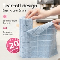 Rouleaux de chiffons en microfibre réutilisables à déchirer, marque privée, fournisseur OEM, rouleau de serviettes en microfibre pour le nettoyage de la cuisine