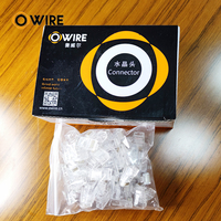 Owire OEM 23 Awg Cat6 Cat5e 8p8c Amp Mâle Femelle Fiche Modulaire RJ45 Connecteur avec Rohs Modèle Tj45 PVC Transparent