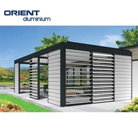 Système de pergola rétractable automatique 3x4 Mirador d'extérieur moderne pour arrière-cour Auvent de toit motorisé en aluminium étanche