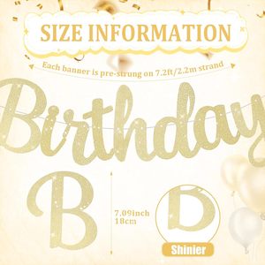 ป้ายกากเพชรแบบทำเองขนาด7นิ้วป้ายสุขสันต์วันเกิดสำหรับเด็กผู้ใหญ่ป้ายตกแต่งงานปาร์ตี้แบนเนอร์สุขสันต์วันเกิดแบบแขวน - Product Image 5