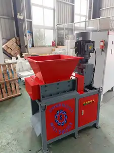 Máquina trituradora de disco duro móvil usada de doble eje, máquina trituradora de plástico, 2 unidades