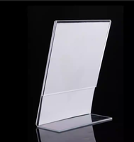 Support de table en acrylique en forme de L pour présentoir de menu A4 A3 A5