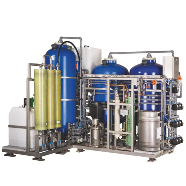Công nghiệp xử lý nước 5000l/h Công nghiệp thẩm thấu ngược 5 tấn/hr thương mại lọc nước nhà máy lọc EDI RO hệ thống