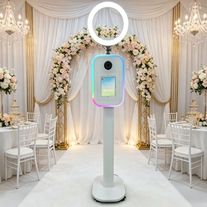 Photomaton portable pour iPad et appareil photo reflex numérique avec imprimante, support, lumière RGB et ventilateur <span class=keywords><strong>de</strong></span> refroidissement intégré – Machine <span class=keywords><strong>de</strong></span> photomaton pour mariage - Product Image 1