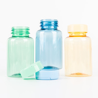 Oferta Especial: Envase de PET Transparente Azul de 175 cc, Opciones Personalizadas, Botella de 200 ml con Tapa de Rosca de Grado Alimenticio FDA para Suplementos