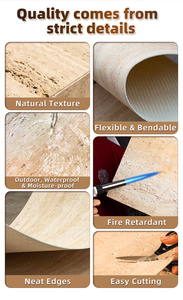 Wall Use Ultra Thin Beige Mcm <strong>Stone</strong> Panel Travertine <strong>Stone</strong> Veneer Sheet Mcm Flexible <strong>Cladding</strong> Material Soft <strong>Stone</strong> - Product Image 4