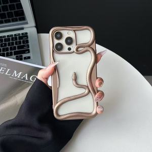 Shiny Matte Satin Hollow-out Rắn Khuôn Mẫu Điện Thoại Trường Hợp Đối Với iPhone 16 Pro 15 Pro Max 14 Pro 3 Và Cho Apple Các Thiết Bị - Product Image 3