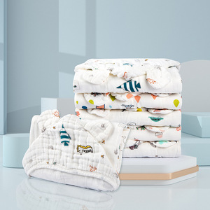 Couvertures de bain à capuche en mousseline de coton pur respirant bébé fille garçon serviette de bain avec capuche - Product Image 1