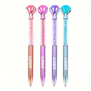 Custom Crystal Diamond <b>Pens</b> Bulk with <b>Refill</b>, Diamond Top <b>Pens</b> with Black Ink for Office, School, Home & Gift Use - Product Image 1
