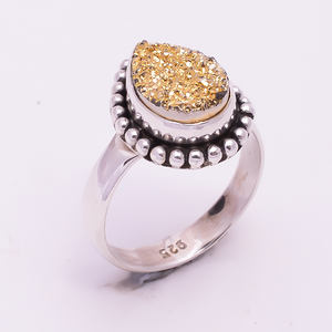 แหวน925ประดับเงินสเตอร์ลิงธรรมชาติสำหรับงานแต่งงานและงานเลี้ยงดีไซน์เป็นเอกลักษณ์ของผู้หญิง - Product Image 2