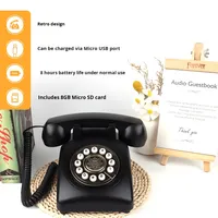 Téléphone antique Callany 8019 avec mémoire 8 Go pour messagerie vocale - Écoutez les messages ensemble