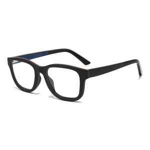 Monturas de Gafas Cuadradas de Madera Wenzhou 6020 con Lentes de AC, Montura de Madera Retro Cuadrilátera para Adultos, Otoño 2024 - Product Image 3