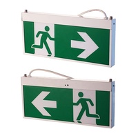 Luz de Señalización de Salida de Emergencia con Certificación CE RoHS IP20, 3 Años de Garantía, 16 LED SMD 2835, Recargable, para Edificios de Oficinas