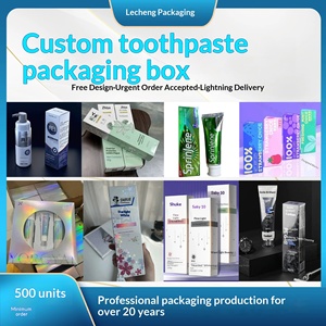 Custom Printed Toothpaste <b>Boxes</b> UV Coated Folding Sky And Ground Lid <b>Silver</b> White Card Stock Factory Direct - Product Image 3
