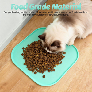 Reusable Waterproof <b>Silicone</b> Pet Bowl <b>Mat</b> Washable Pet Pad for Comfort and Hygiene - Product Image 5