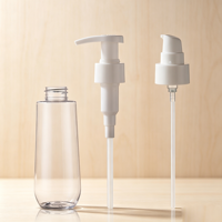 Bouteille de lotion en plastique PET transparente avec pompe, conteneur cosmétique vide pour shampoing et gel douche, logo personnalisé, 100 ml, 200 ml, 300 ml