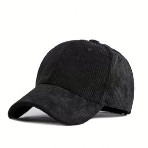 Nuevas Gorras Deportivas de Pana Cálidas de Invierno a la Moda, Gorra de Béisbol de 6 Paneles, Gorras de Béisbol Lisas sin Estampado - Product Image 3