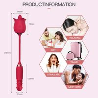 Rosen-Sexspielzeug für Frauen 3-in-1 Rosen-Sexstimulator für Frauen 10 Zungenleck- & 10 Teleskop- & 10 Kugelrotationsmodi Dropshipping
