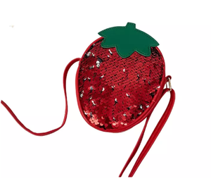 Cross Body Bags Fashionable Kids Fruit Coin Wallet Bag Holographic Shoulder Bag <strong>Sequins</strong> <strong>Handbag</strong> for Girls - Product Image 1