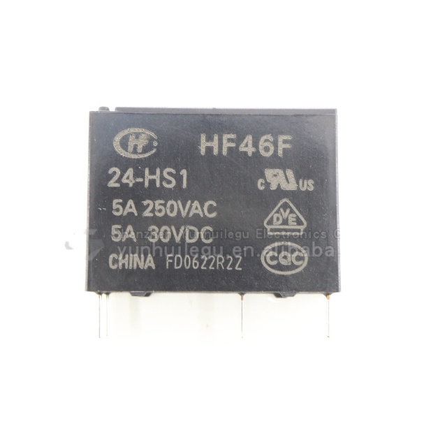 New Original HF46F/24-HS1 HF46F 5V 12V 24V 5A DIP4 Power Relays HF46F/24-HS1