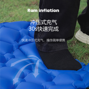 Inflatable Camping <b>Mat</b> Nylon TPU Moisture Proof Portable Outdoor Sleeping Pad Rectangle Air Mattress - Product Image 5