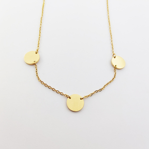 Collier avec pendentif rond en acier inoxydable, personnalisable avec votre Logo, différentes formes, <span class=keywords><strong>disque</strong></span> vierge, pièces de monnaie, pendentif - Product Image 1