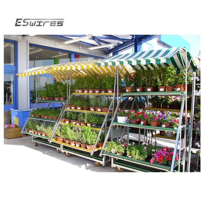 屋外調節可能な棚温室ガーデン植物輸送花ディスプレイラック