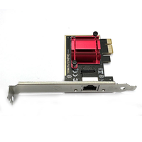 Carte réseau Ethernet PCIe 2.5G |   Adaptateur RJ45 10/100/1000/2500 Mbps pour PC de bureau et serveur avec dissipateur thermique