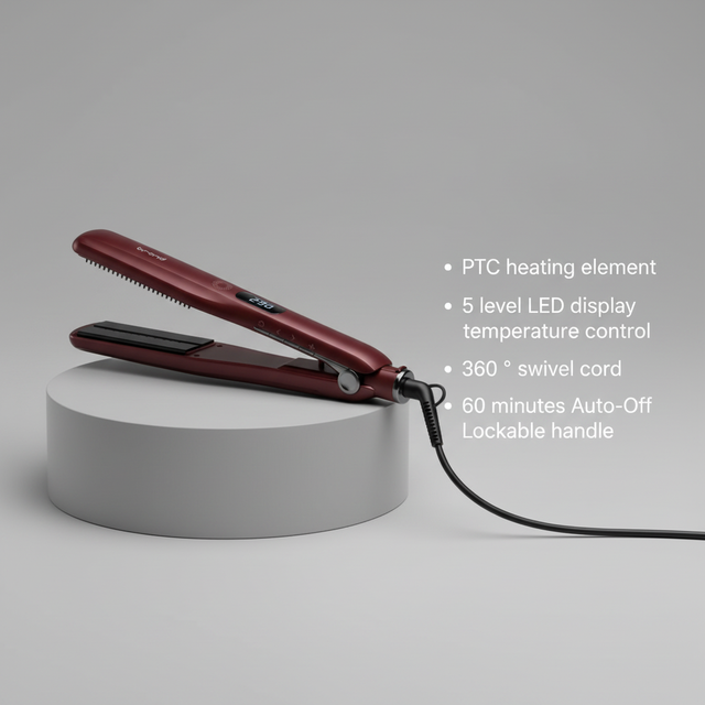 Professional Smoothness Fast Steamer Flat Iron 5 Level Led Display Advanced Explosive Steam Hair Straightener