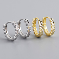 Fabrik Neuankömmling Silber Creolen Frauen 18 Karat vergoldet Sterling Silber Blumen ohrringe Schmuck Frauen