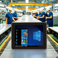 Panel industri tertanam pabrik PC layar sentuh kapasitif IP65 tahan air Mini CPU i3 sistem pendingin tanpa kipas peringkat IP65