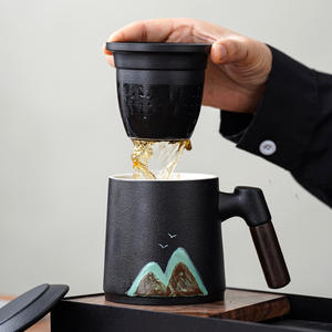 Juego de regalo de negocios de la empresa Qianli Jiangshan cuaderno taza de oficina taza de té de cerámica regalo Oficina De empresa REUNIÓN ANUAL - Product Image 5