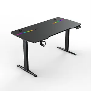 Mesa Ergonômica Smart Custom Computer Table Preto Mecânico Elétrico Ajustável Pc Gaming Desk