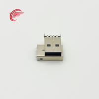 Conector USB 2.0 A Macho de Fábrica Directa, Montaje SMT de 4 Pines a 180 Grados en PCB, 30V 1.5A, Aislamiento de 1000 Megohmios, 1500 Ciclos de Acoplamiento